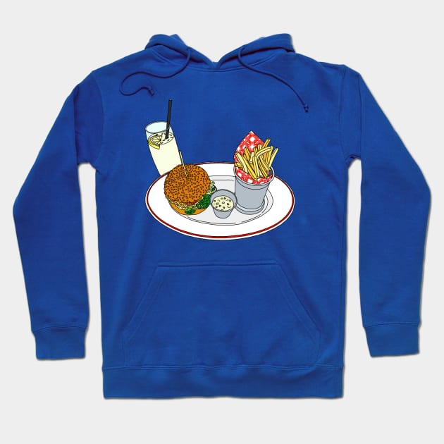 Burger, Chips and Lemonade Hoodie by lamaisondulapino